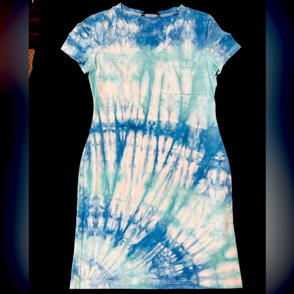 TIE DYE V-neck T-Shirt dresses XS